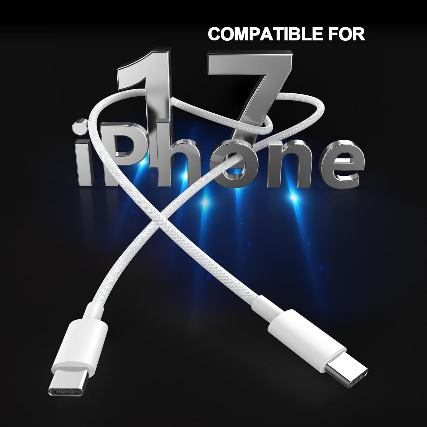 Thumbnail 1 de [Apple MFi Certified] iPhone 17/16/15 Charger Cable Cord 6FT — 2 Pack, White