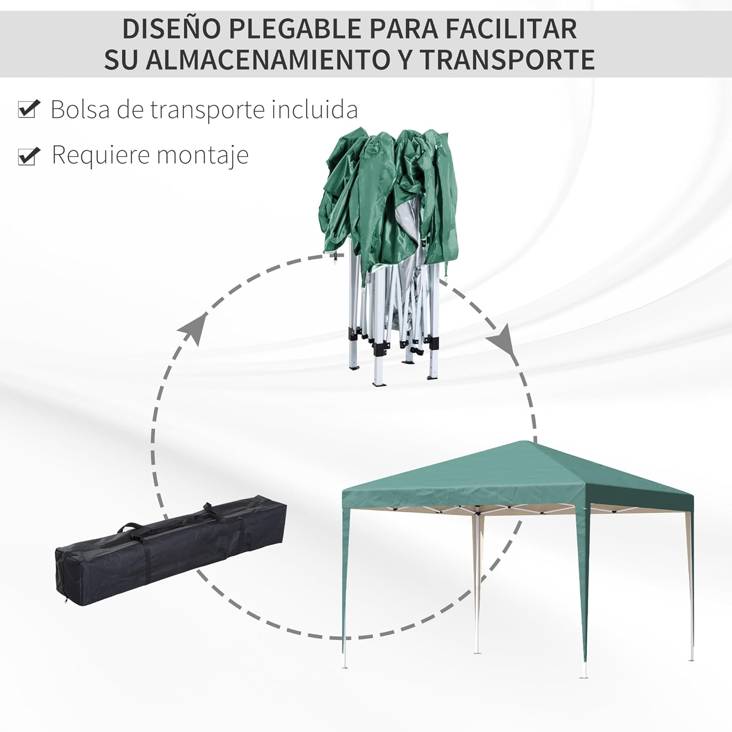 Thumbnail 3 de Outsunny carpa plegable 3x3 m
