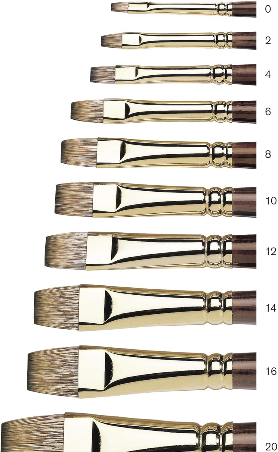 Thumbnail 1 de Winsor & Newton Monarch Pinsel Flach Nr.6 – Robuster synthetischer Flachpinsel für Öl- und Acrylfarben