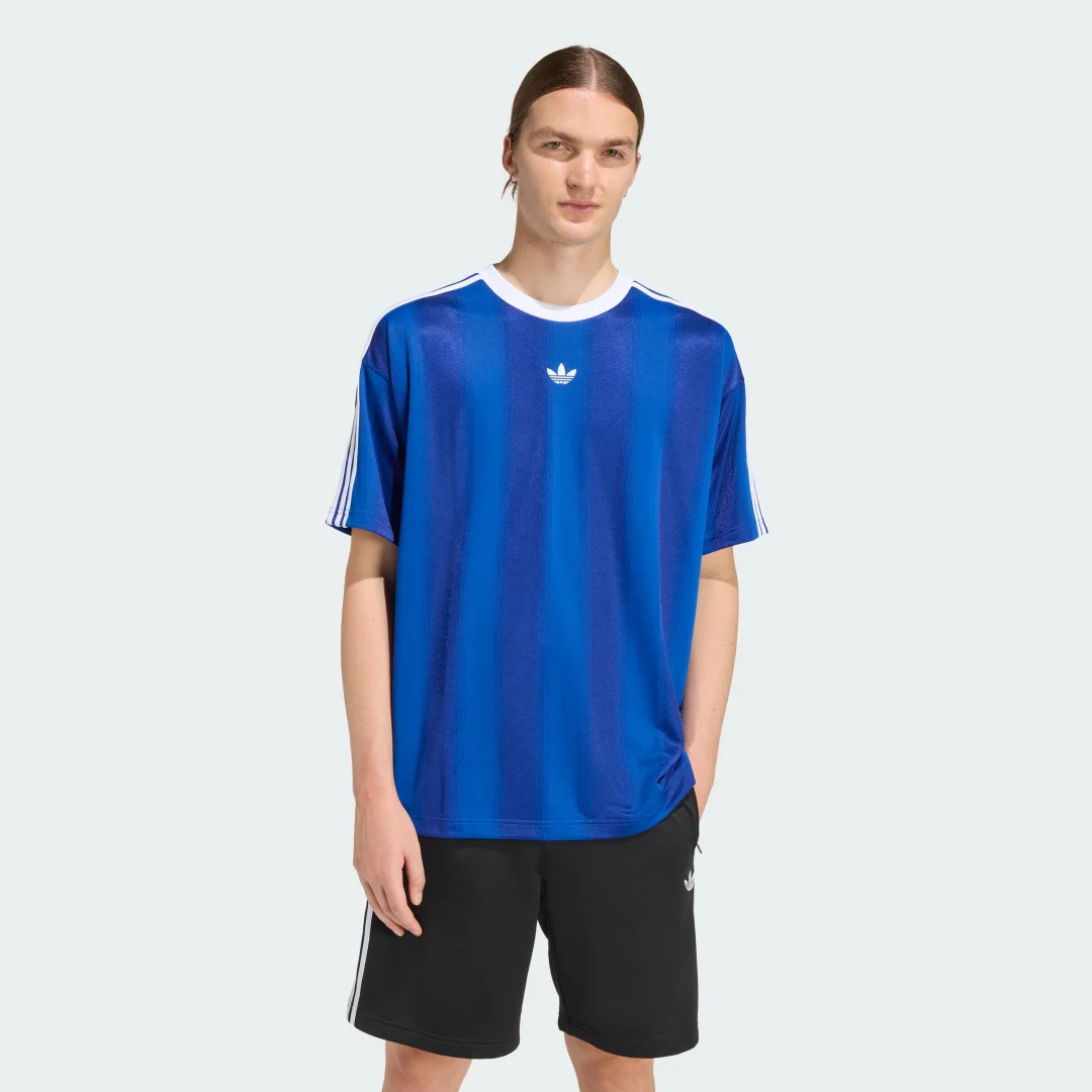 Detalle de Camiseta de jacquard adidas Adicolor – azul
