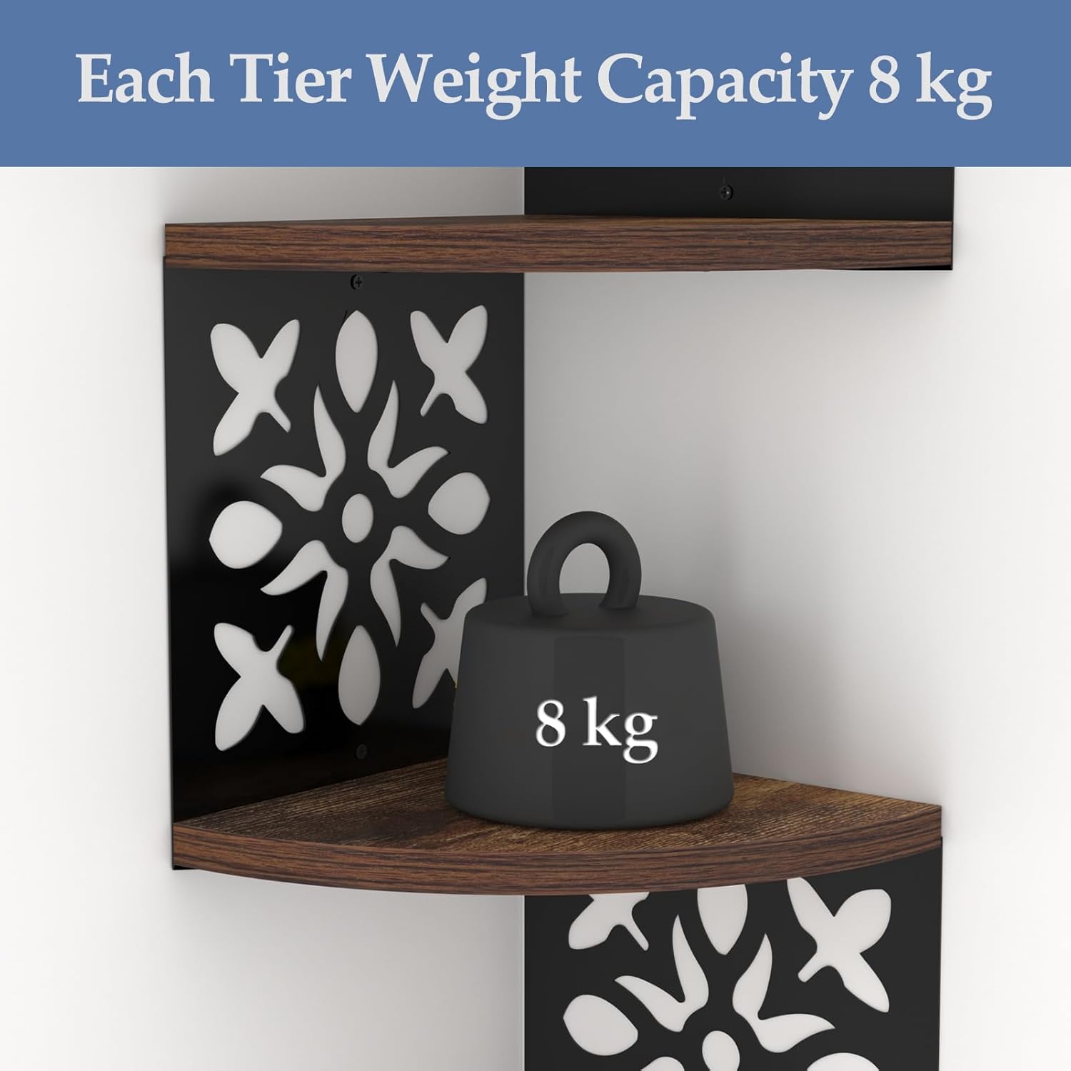Thumbnail 3 de Vasemouh Five-Tier Wooden Corner Shelf