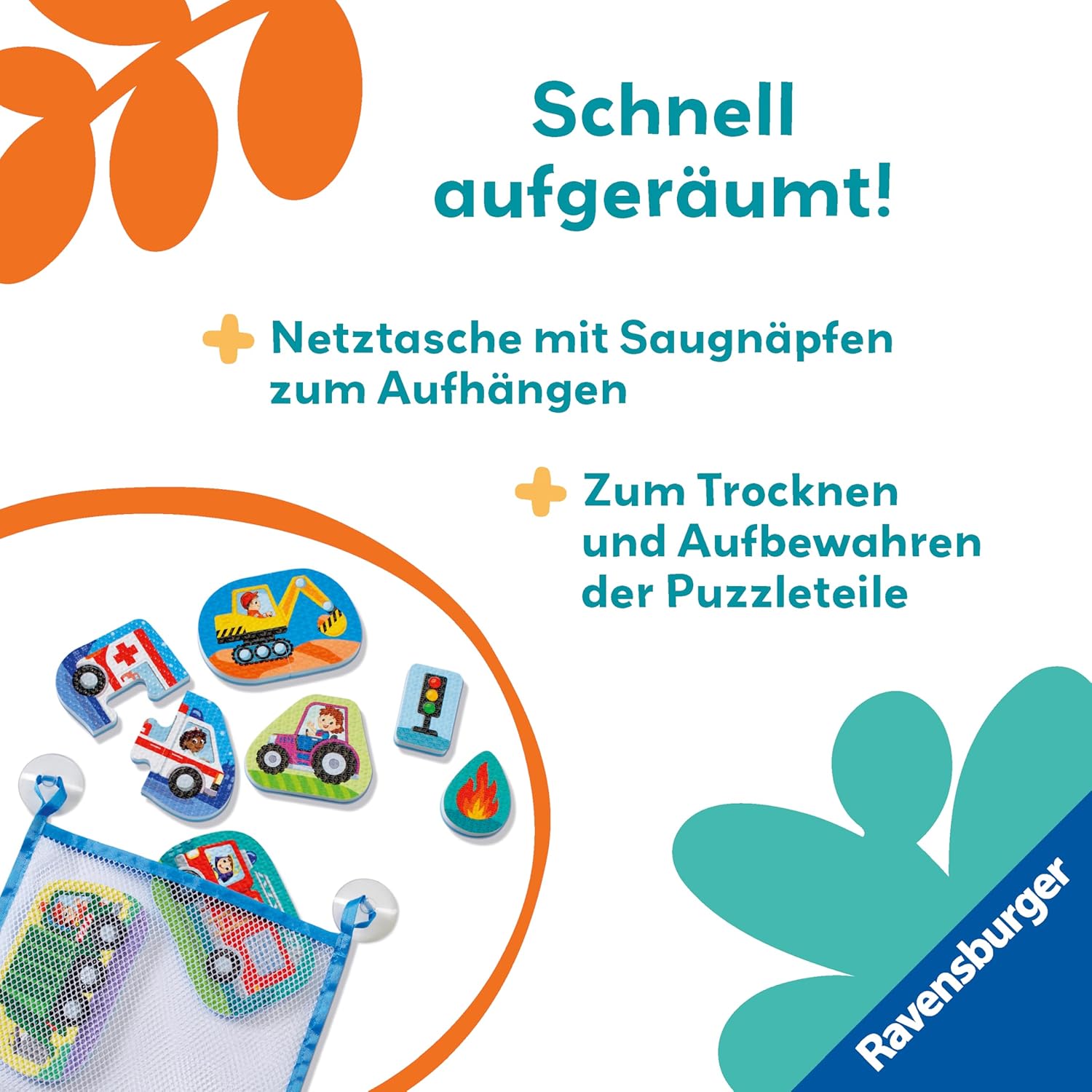 Thumbnail 4 de Ravensburger Play+ Bade-Puzzle Fahrzeuge 12‑teilig