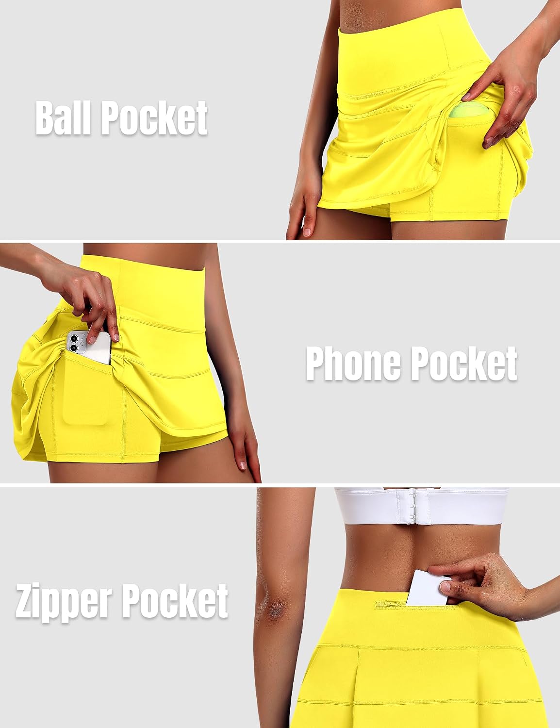 Detalle de JoyGirl Pleated Tennis Skirt 2-in-1