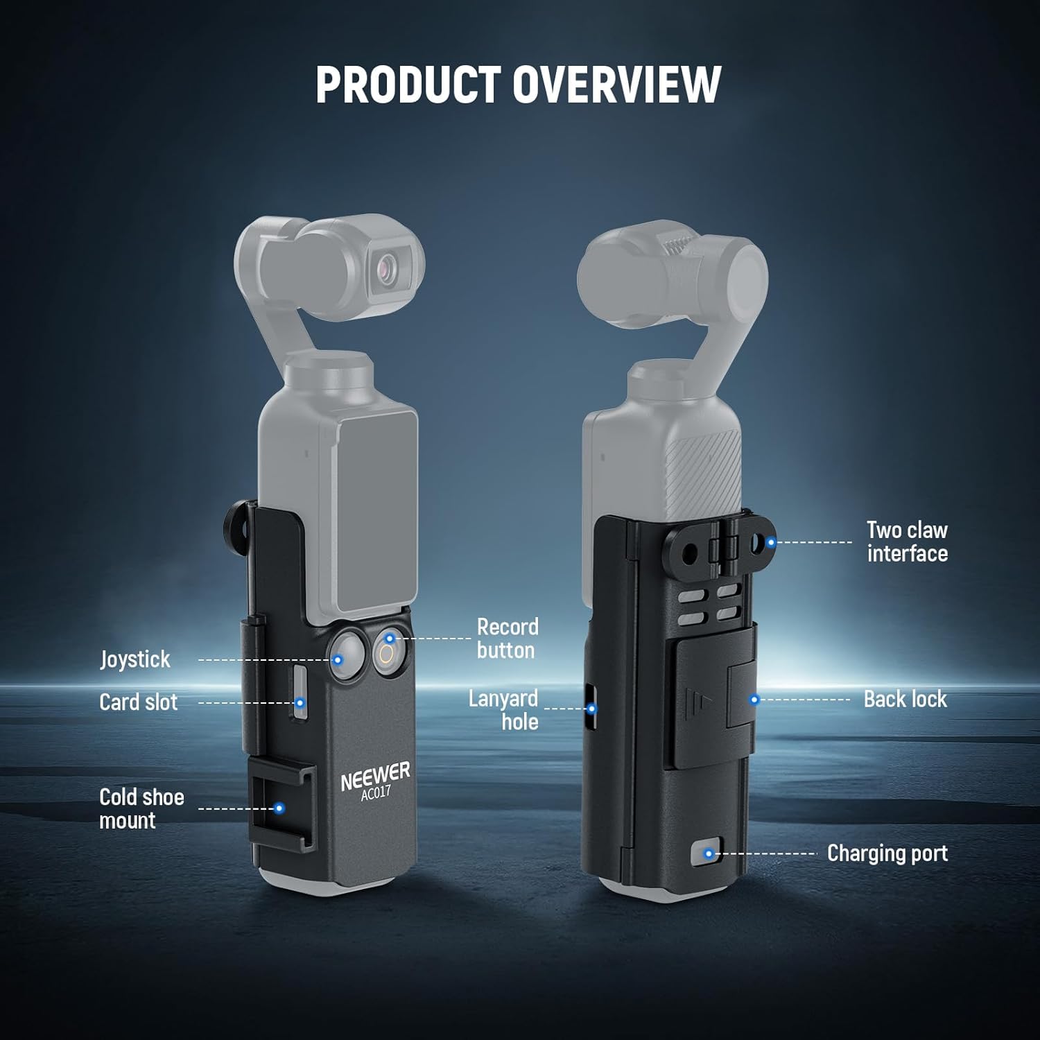Thumbnail 2 de NEEWER BASICS Pocket 3 Extension Adapter & Selfie Stick for DJI Osmo Pocket 3