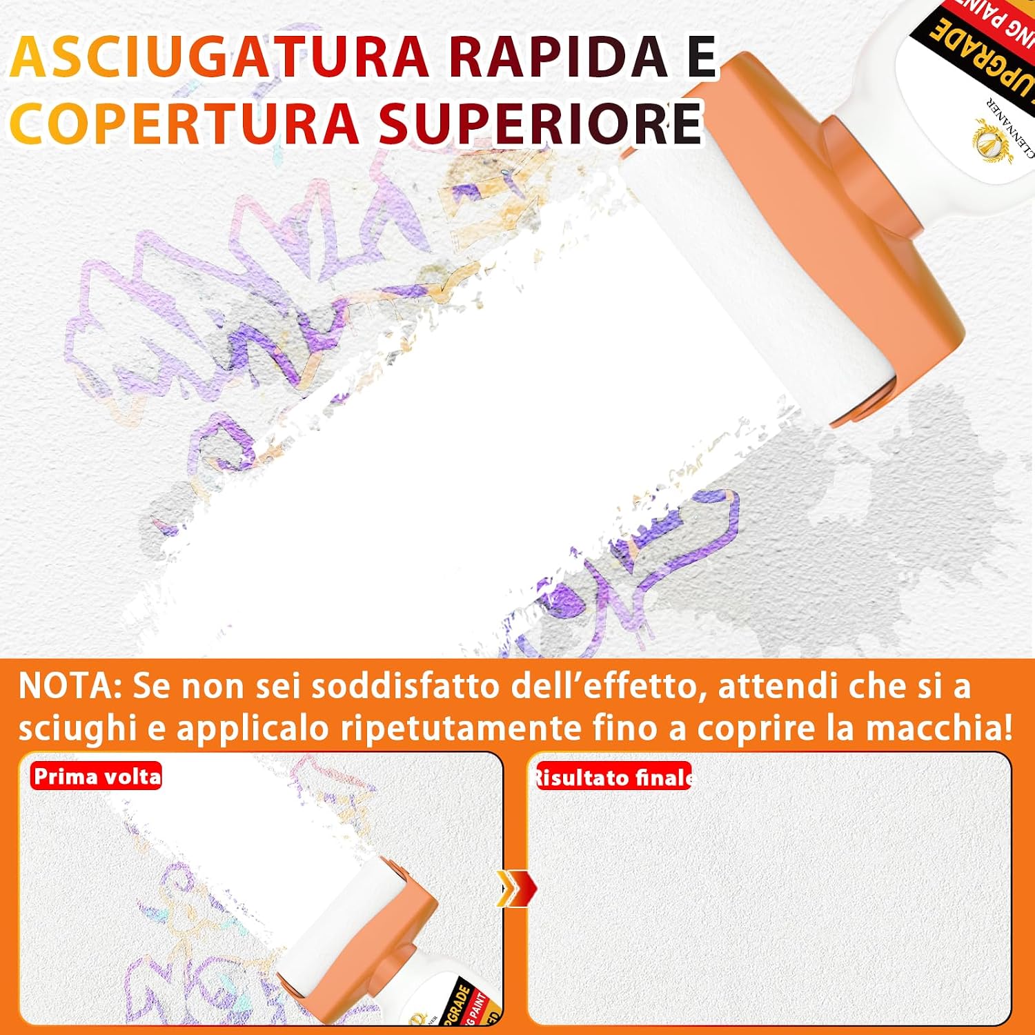 Detalle de Vernice Bianca Muro Interno 500g con Kit di Riparazione Portatile e Integrato
