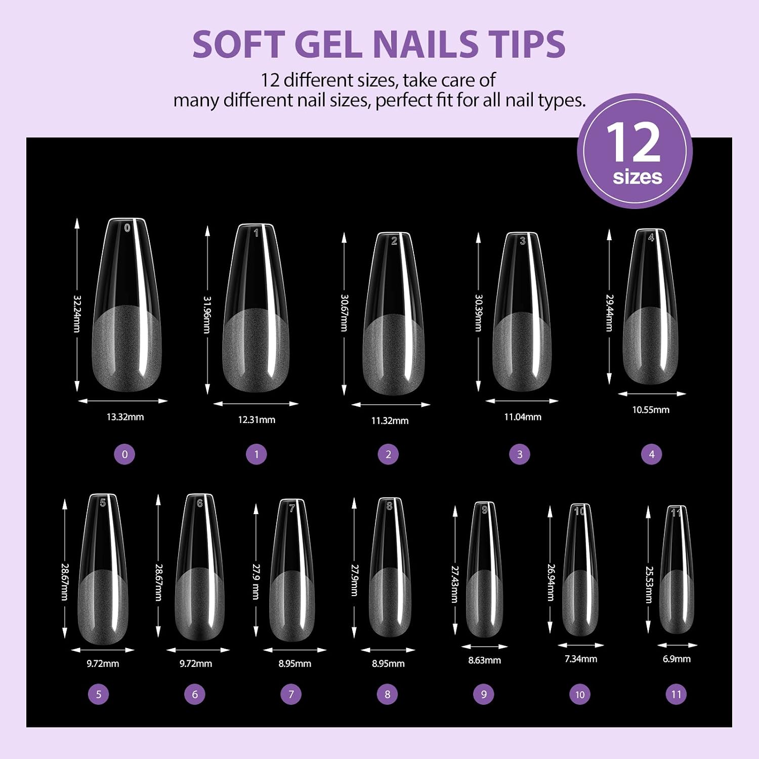 Thumbnail 6 de SAVILAND Gel Nail Tips Kit, 500 Pieces