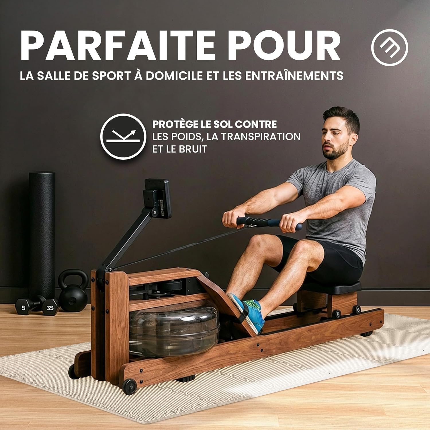 Thumbnail 5 de Tapis de protection du sol - Tapis de fitness Protection de Sol de Salle de Sport, 18 dalles puzzle EVA 30x30 cm