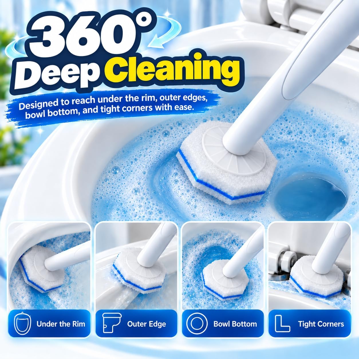 Thumbnail 3 de LosKremari a60 Toilet Brush Refills, 60-Pack Snap-On Foam Heads