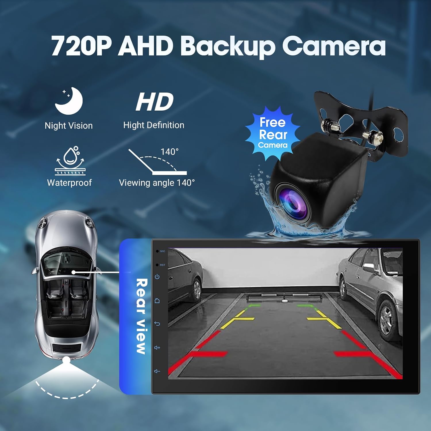 Thumbnail 6 de Haudio CPU1.5GHz (4+64G) 9-inch 2-DIN Car Stereo with Wireless CarPlay