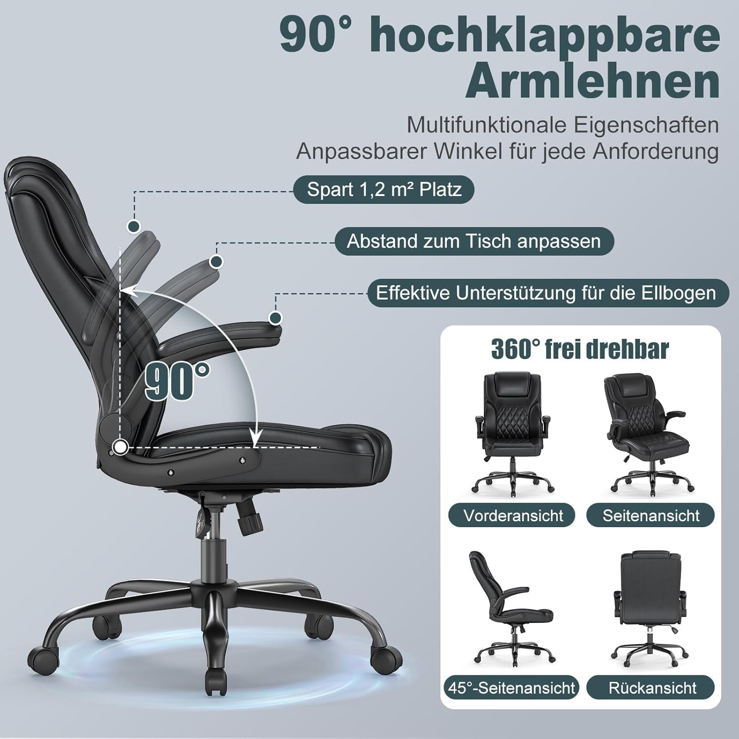 Thumbnail 2 de AnyGod Silla ergonómica de cuero 136 kg