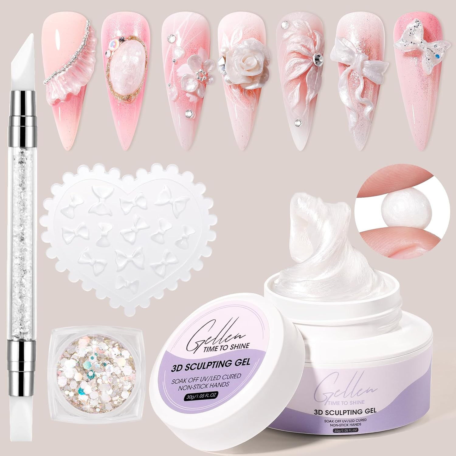Detalle de Gellen 3D Nail Sculpting Gel 30g