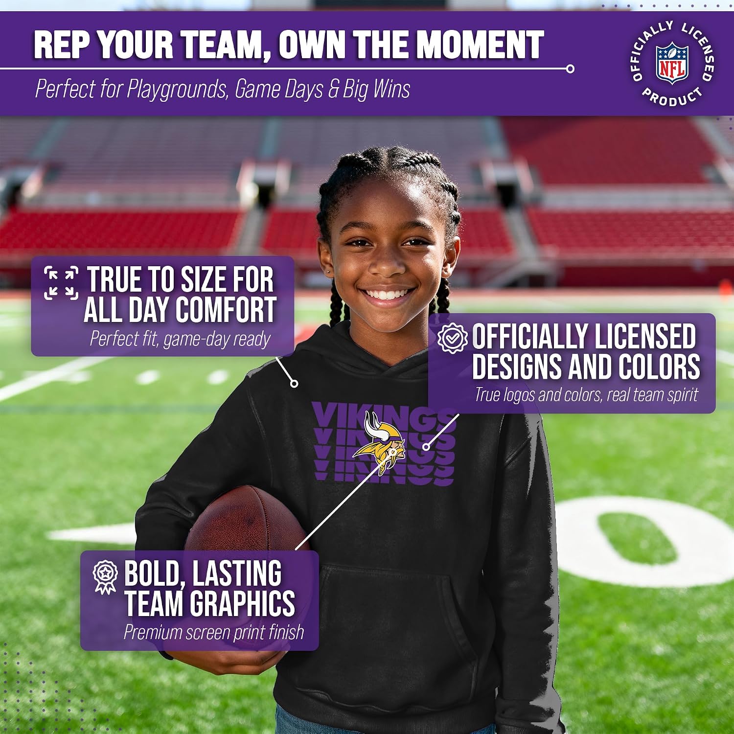 Detalle de Team Fan Apparel Youth NFL Hoodie, Cotton-Polyester Fleece