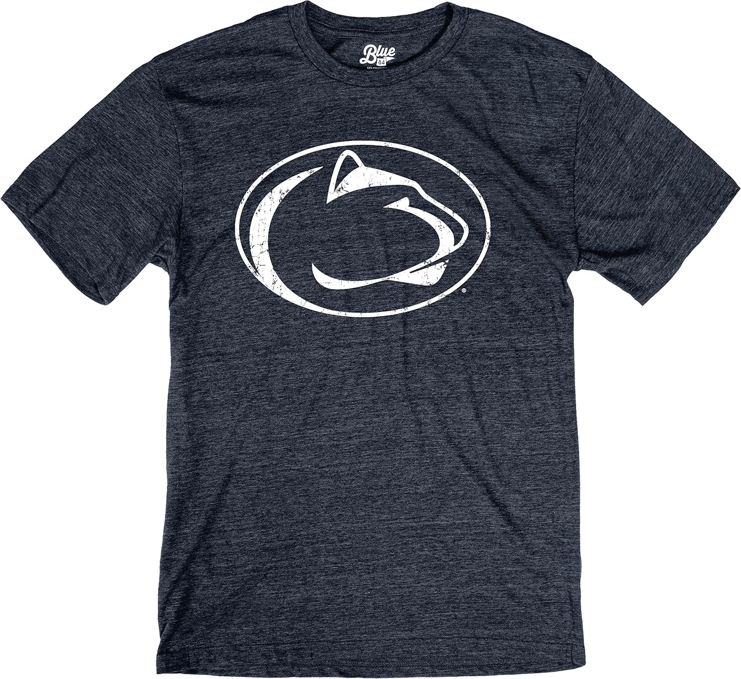 Detalle de Blue 84 NCAA Men’s Tri-Blend T-Shirt in Vintage Icon Team Color (Penn State Nittany Lions)