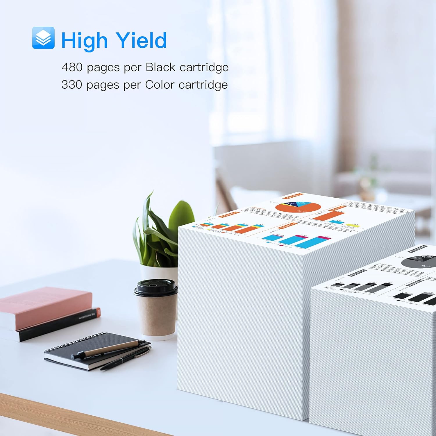 Thumbnail 2 de LxTek 301XL High Yield Ink Cartridge Replacement for HP (2-Pack): Black & Tri-Colour