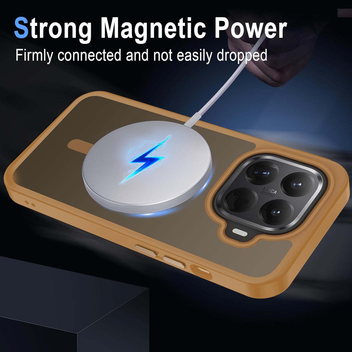 Thumbnail 2 de XTCASE Coque Magnétique pour Xiaomi 15T Pro – Dos translucide or, compatible MagSafe