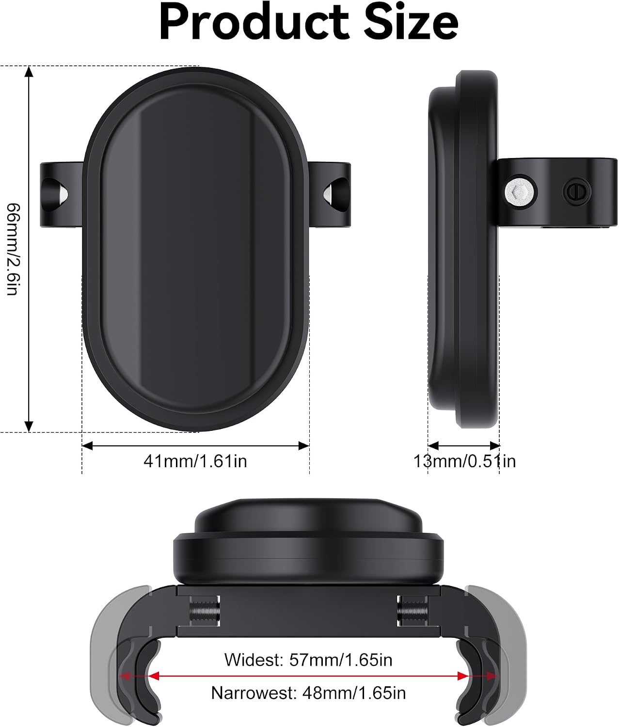 Detalle 1 de DDJ fietshouder DDJ-QT-ZXC-DW-001 voor AirTag, SmartTag2 en Moto Tag
