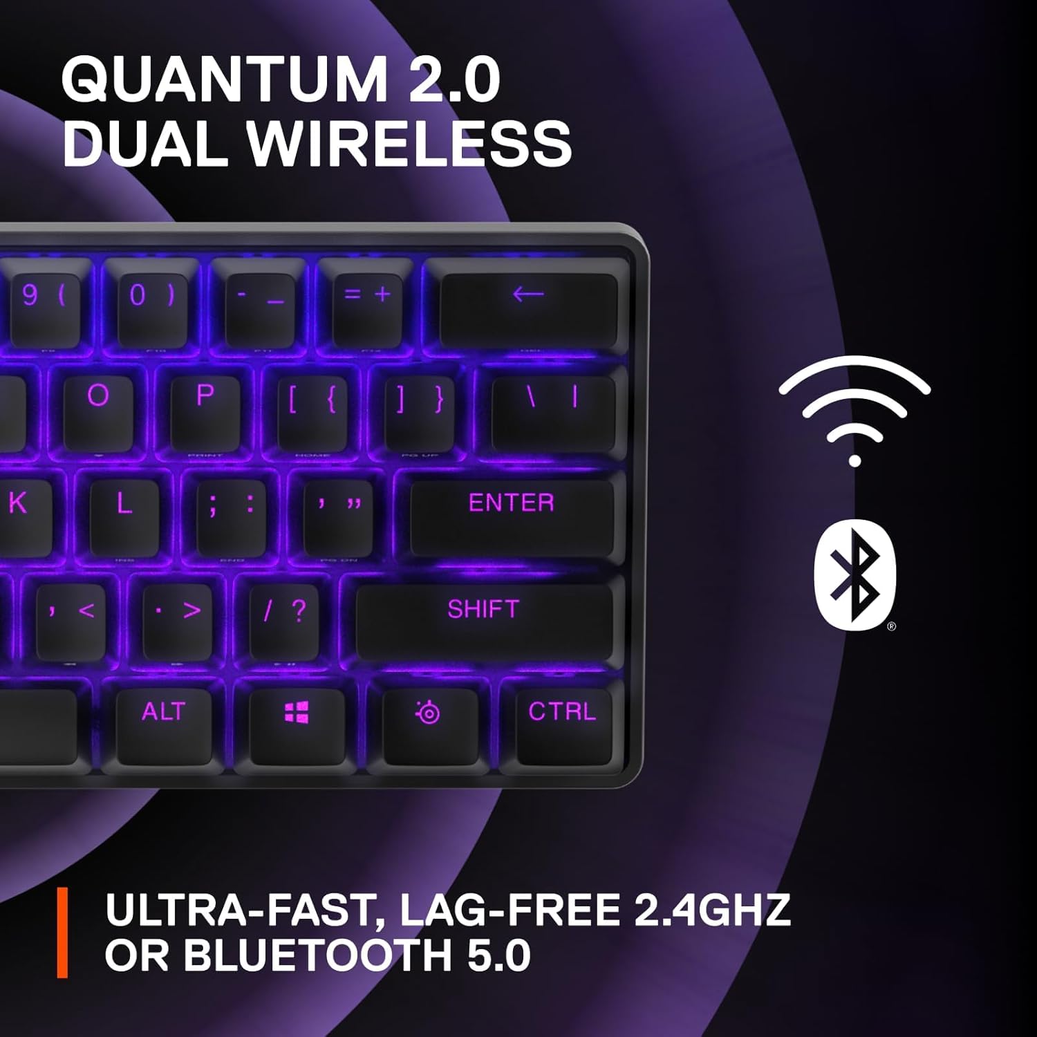 Thumbnail 5 de SteelSeries Apex Pro Mini Wireless Keyboard (60% OmniPoint 2.0) with Quantum 2.0 Dual Wireless in Black