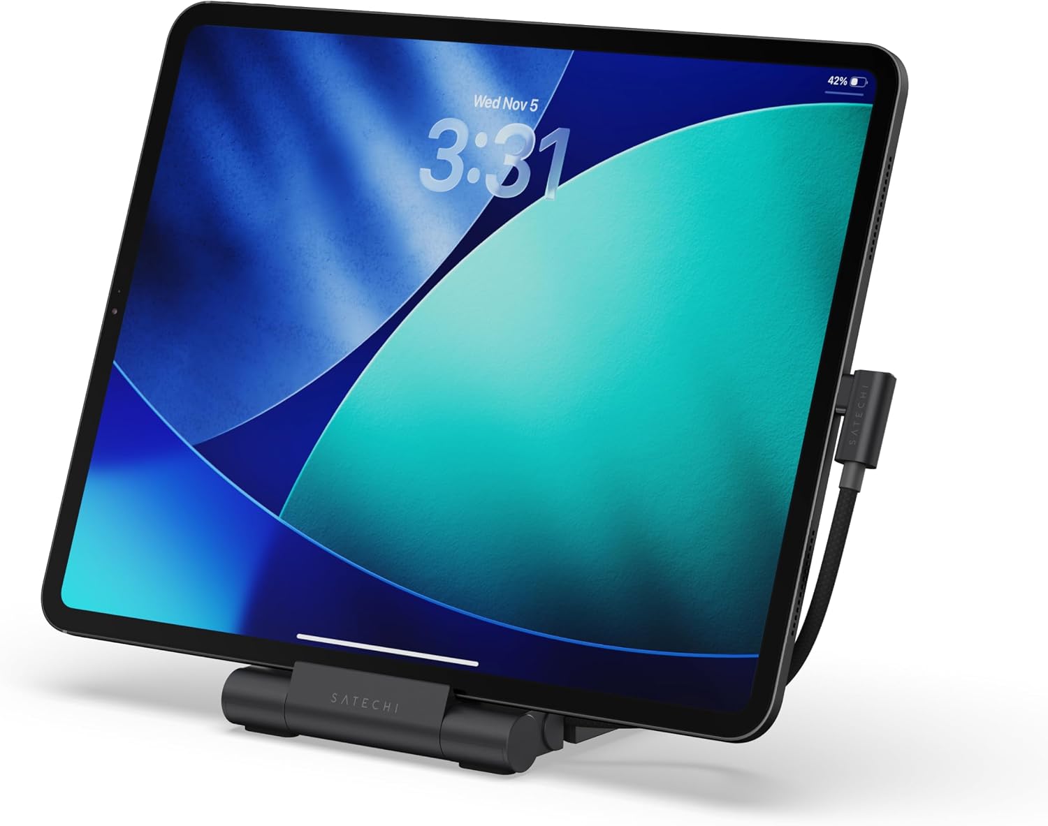 Detalle de SATECHI Support Pliable & Hub USB-C OntheGo™ 7 en 1 – Station portable pour 13" et plus
