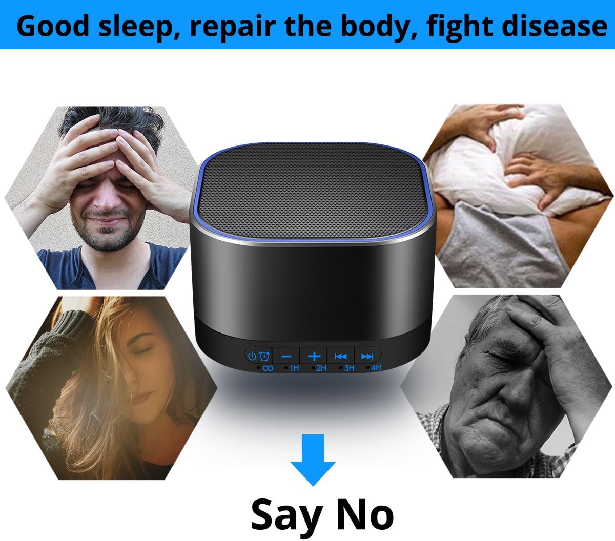 Thumbnail 3 de Magicteam Sound White Noise Machine with 20 Non-Looping Sounds and Memory Function