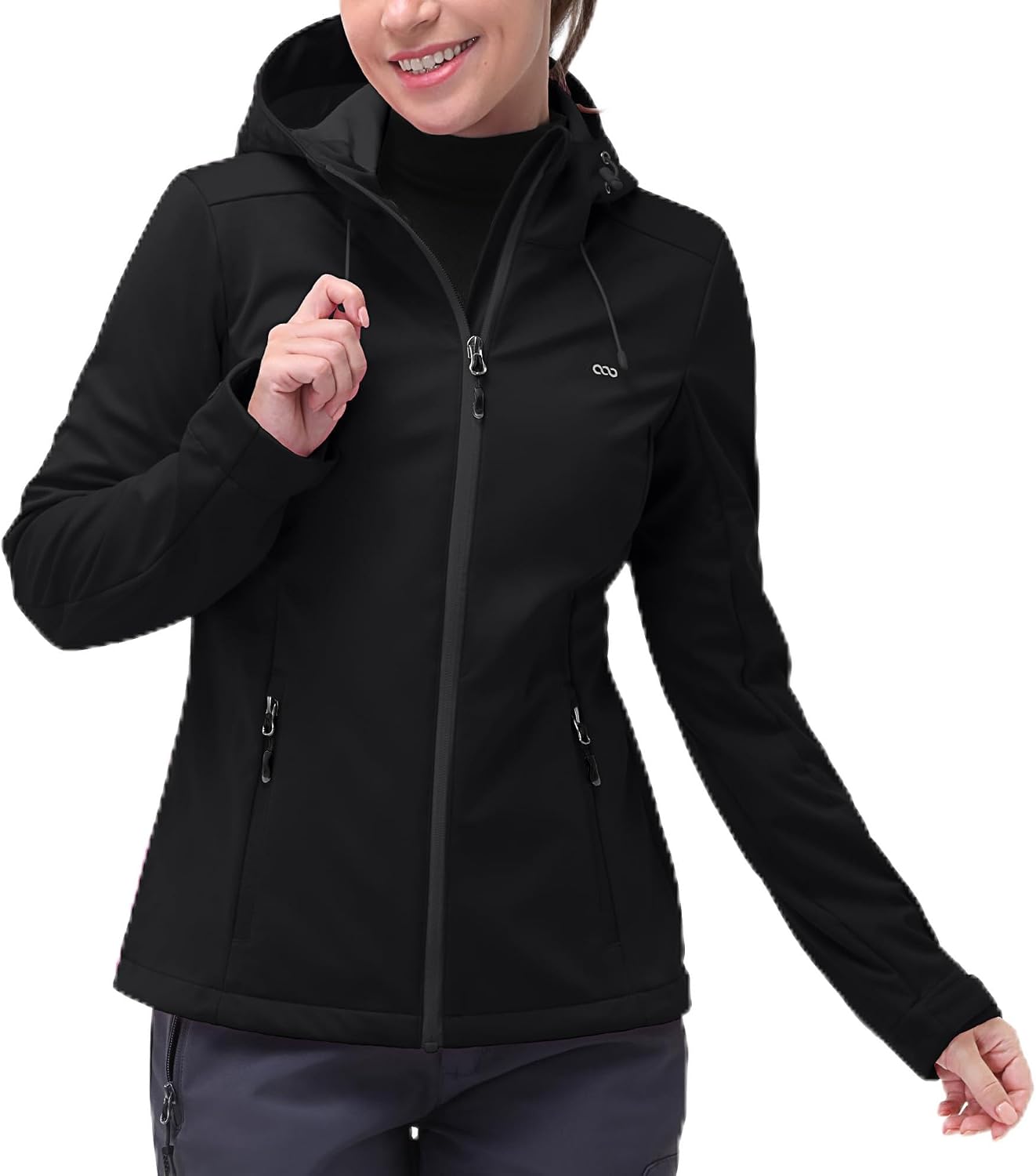 Detalle de 33,000ft Women's Softshell Jacket, Lightweight Windproof Rain Jacket with Hood