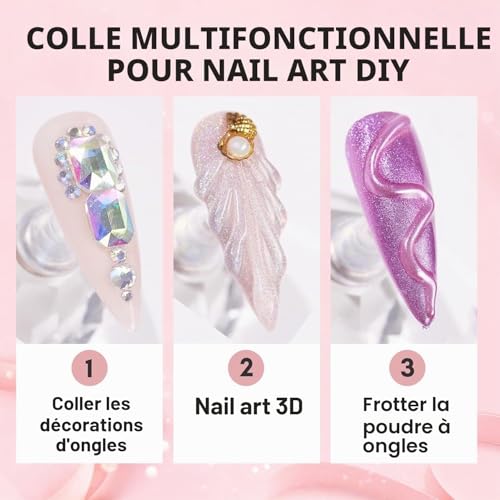 Detalle de Makartt Rhinestone Glue Gel 30g: Gel adhésif fort pour strass et nail art 3D