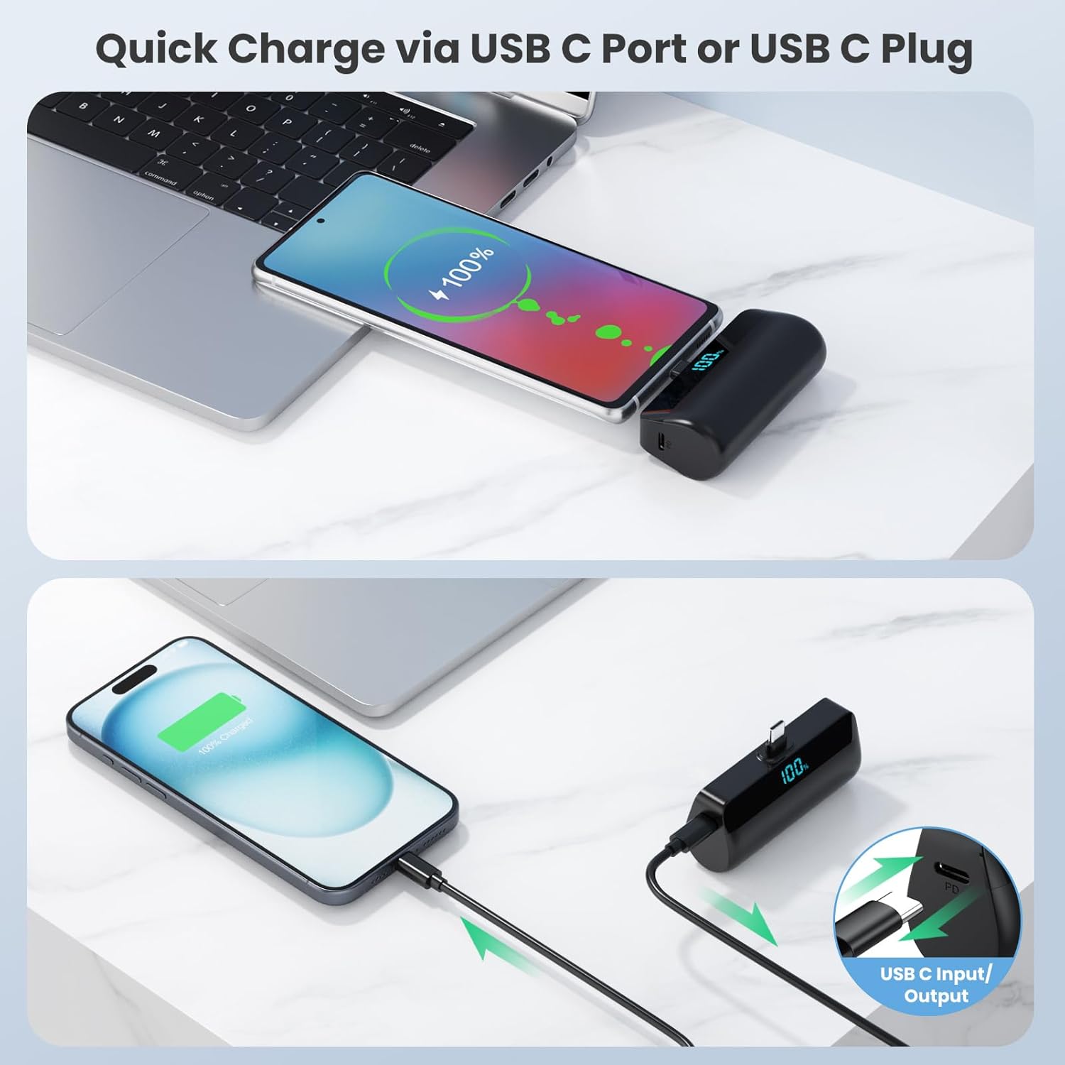 Thumbnail 4 de Feob Mini Power Bank 5200mAh: carica USB-C compatibile con iPhone 17/16 e altri dispositivi in un formato ultra-compatto