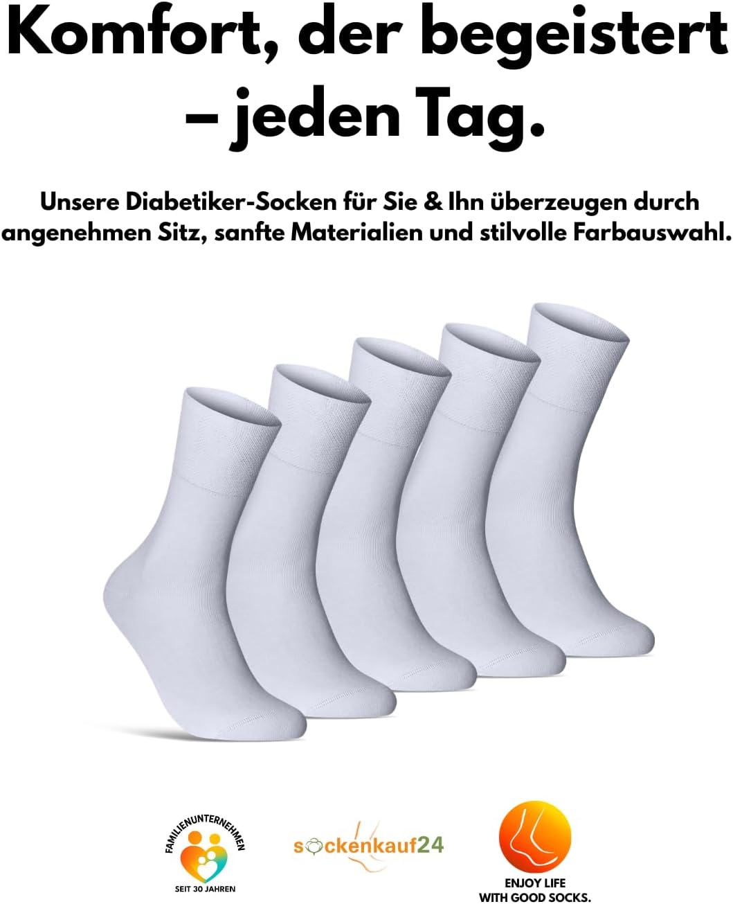 Thumbnail 6 de sockenkauf24 Diabetikersocken 97% Baumwolle (6 Paar)