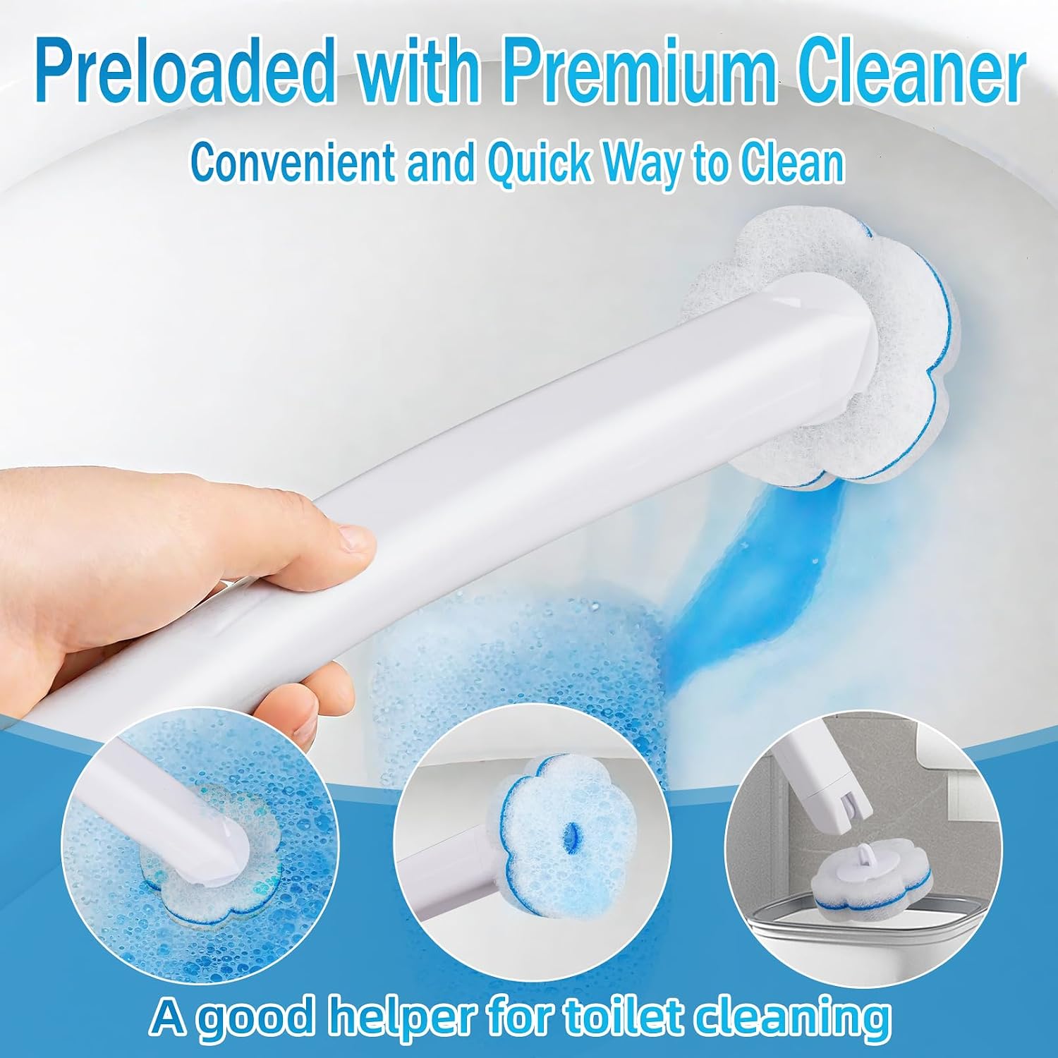 Thumbnail 2 de Ucaimao Disposable Toilet Brush Set 48 Refills