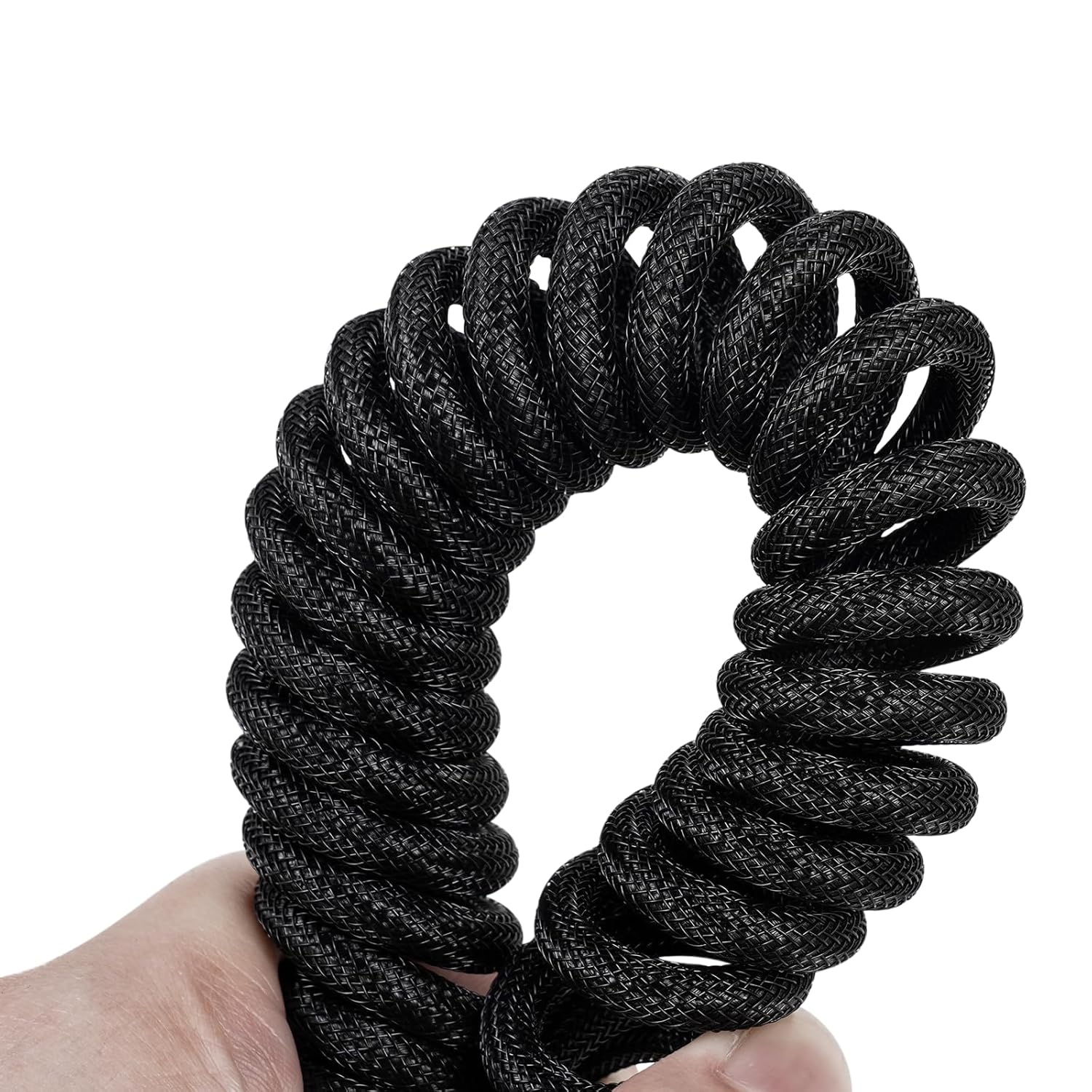 Detalle de Twozoh Type C Mechanical Keyboard Coiled Cable with Detachable Aviator Connector