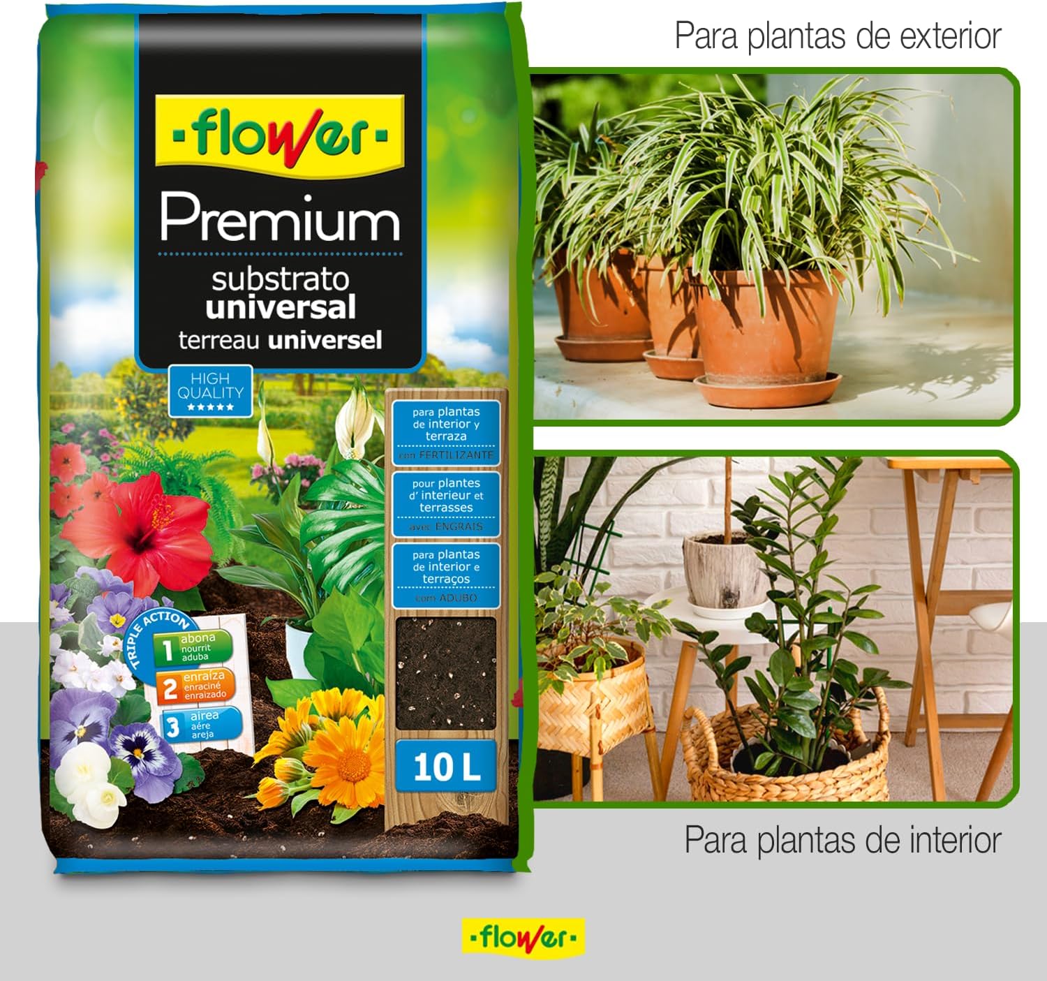 Detalle 2 de Flower Sustrato Universal Premium 10 L