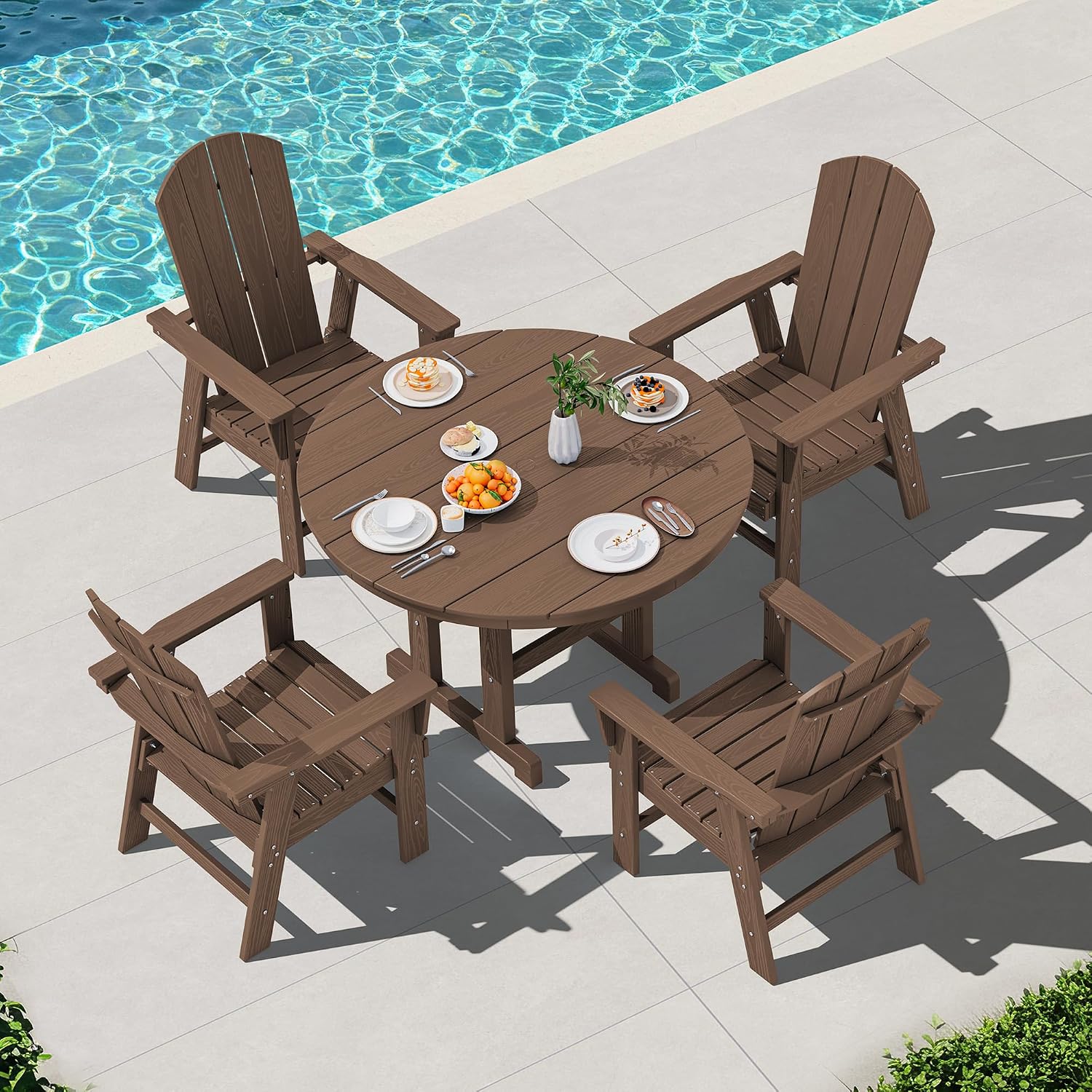 Detalle 1 de SERWALL Adirondack Dining Chairs in HDPE
