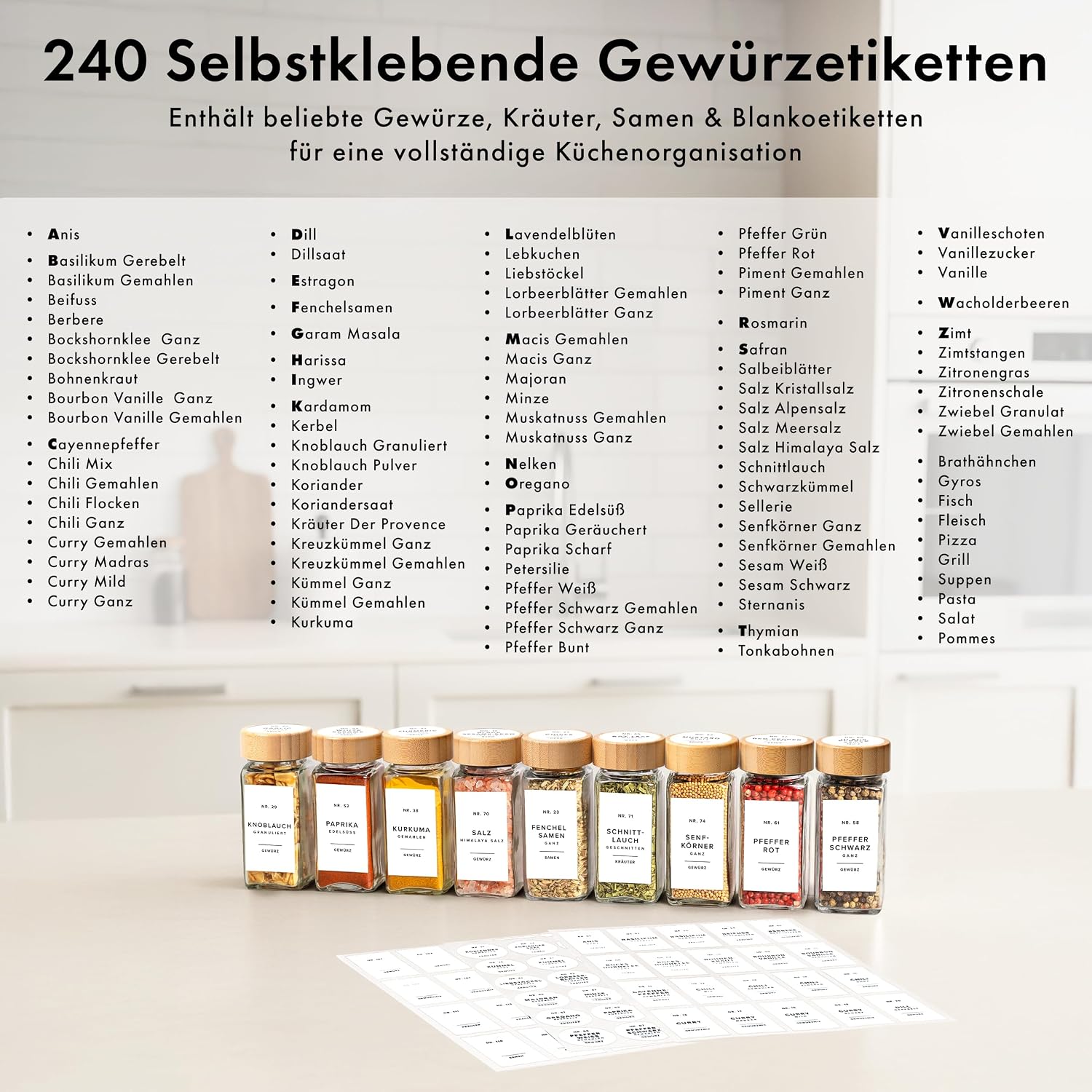 Thumbnail 6 de EDELHAUS Gewürzgläser Set 24 x 120 ml