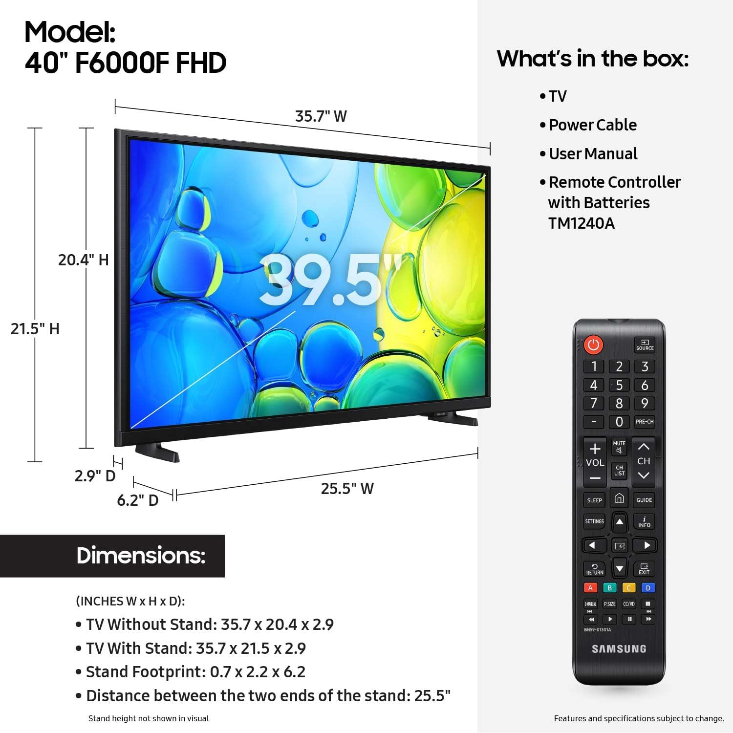 Detalle 2 de Samsung F6000 40-inch Full HD Smart TV