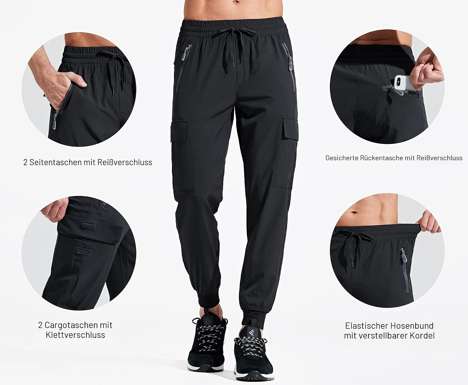 Detalle de Leichte Herren-Jogginghose mit Taschen