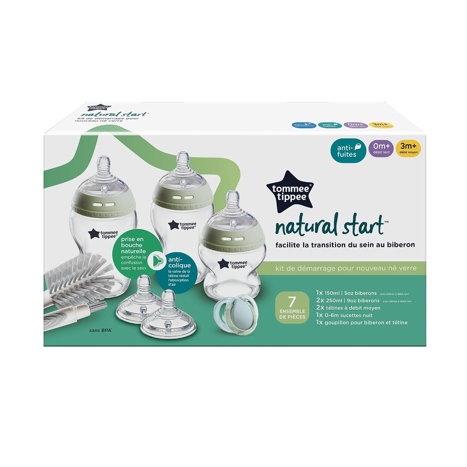 Detalle 2 de Tommee Tippee Natural Start Babyflaschen 150 ml