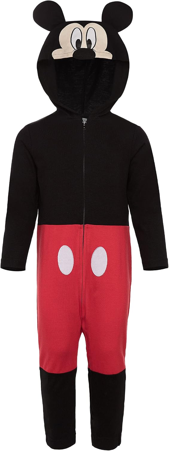 Detalle de Disney 6N7725MM Mickey Mouse Hooded Coverall with Jersey Fabric and Chin Guard