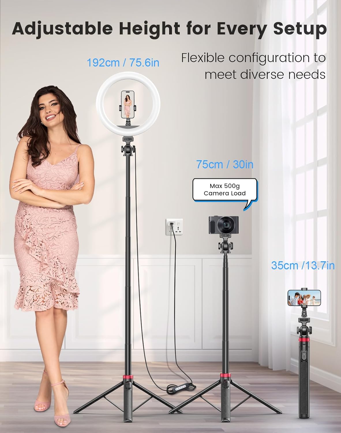 Thumbnail 6 de 10-inch Ring Light with 75.6in Tripod