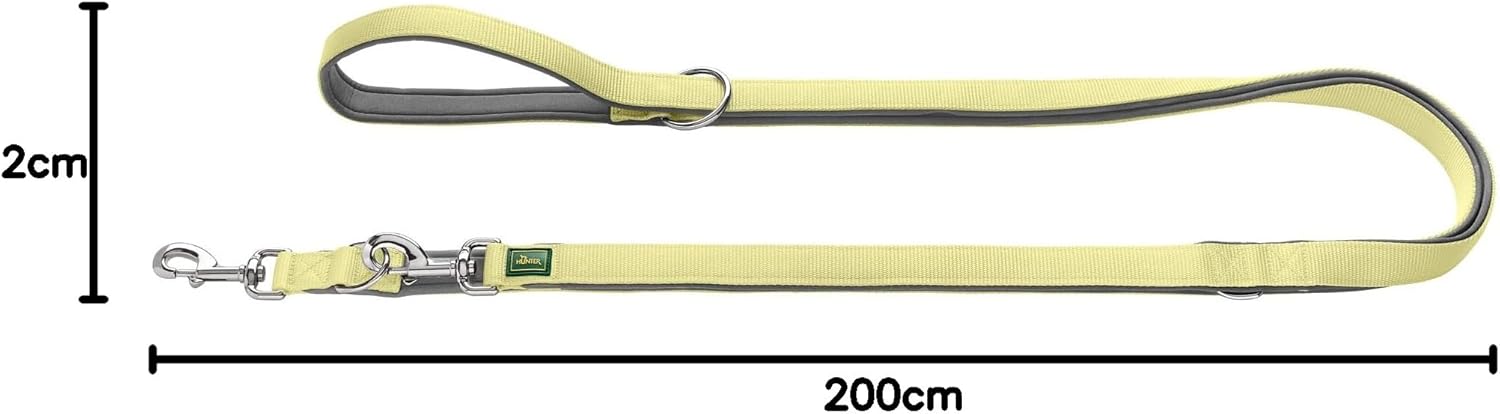 Detalle 2 de Hunter Verstellbare Führleine NEOPREN – Matcha/Grau, 20/200 cm, Nylon, 3-fache Verstellmöglichkeit