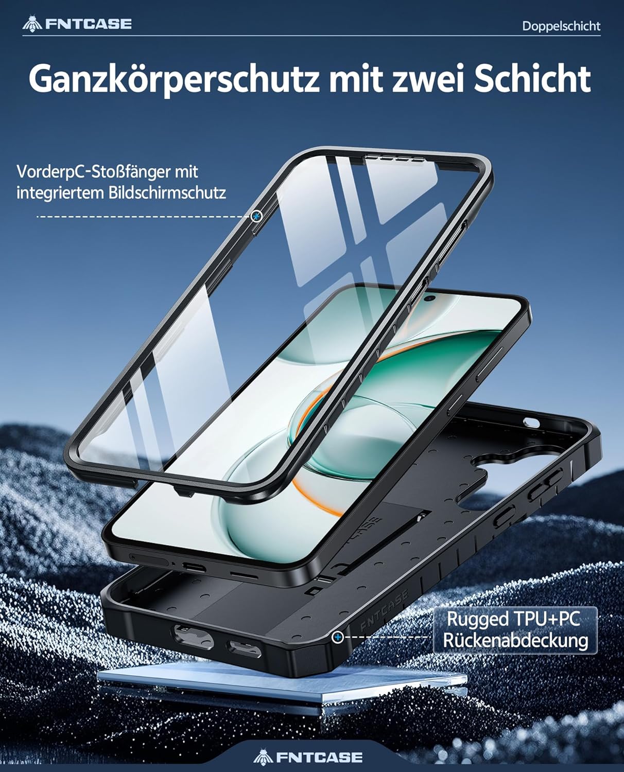 Thumbnail 2 de FNTCASE for Samsung Galaxy A57 Case: Military-Grade Protection with Integrated Screen Protector and Kickstand