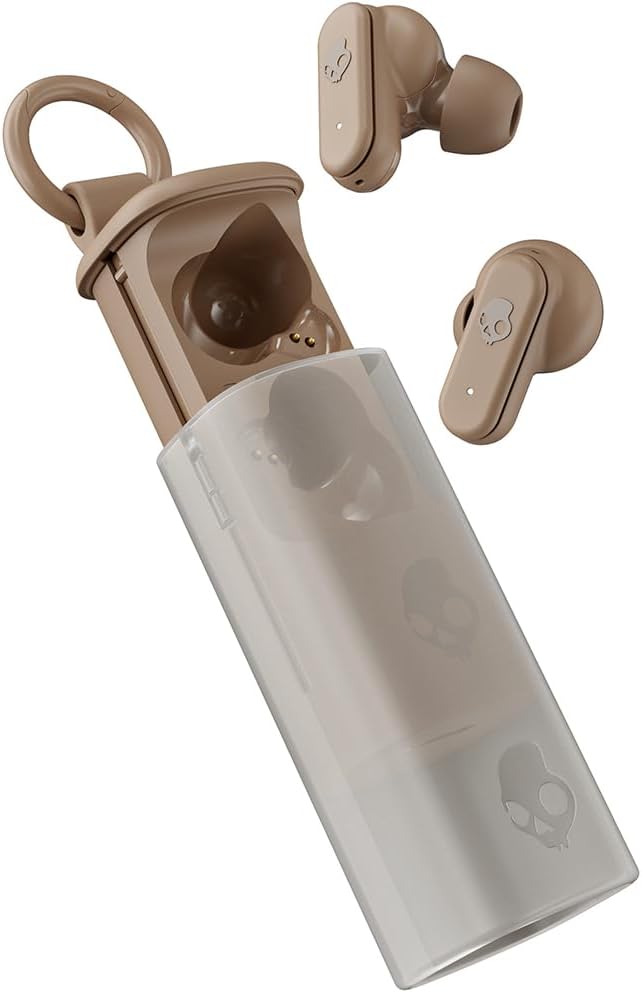 Detalle de Skullcandy Dime Evo In-Ear Wireless-Kopfhörer (Beige) – bis zu 36 Std. Akkulaufzeit, Mikro, IPX4