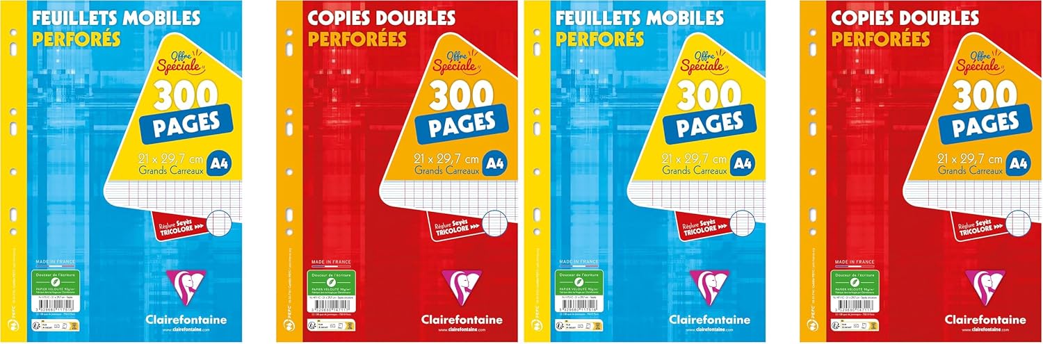 Thumbnail 6 de Clairefontaine 11751AMZC – Lot de 2 paquets de copies perforées A4 90 g