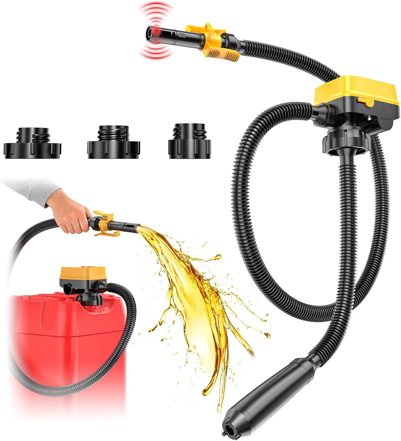 Detalle de Ecarke Auto Shut-Off Cordless Fuel Transfer Pump (3.2GPM) for Gasoline & Diesel