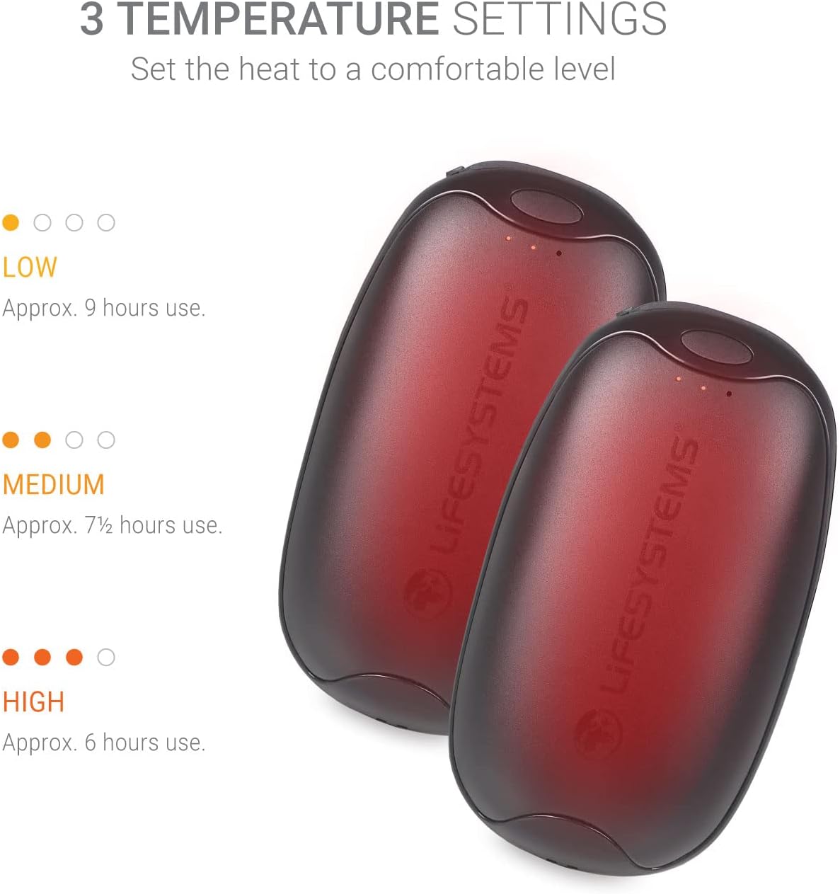 Thumbnail 5 de Lifesystems Rechargeable Twin-Pack Hand Warmers 5000mAh