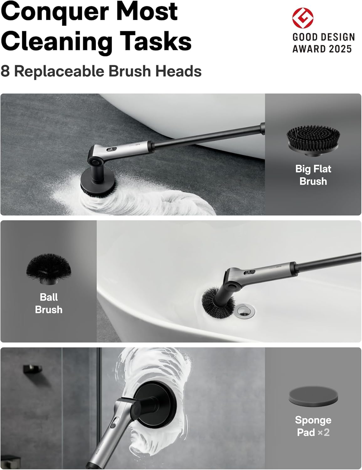 Thumbnail 3 de HOTO Flexi™ Electric Cleaning Brush 36–136cm