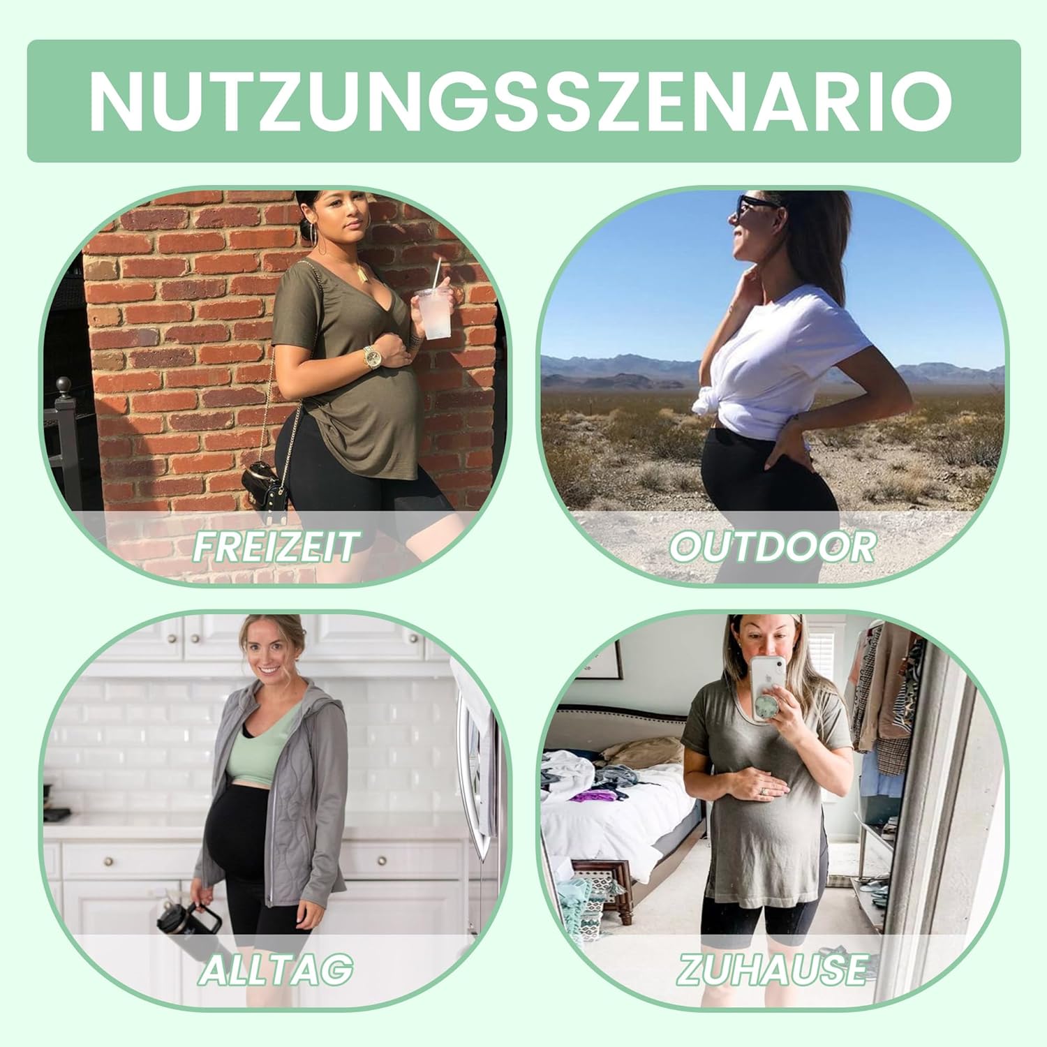 Thumbnail 3 de DDOBB Damen Umstandsleggings mit Taschen (High Waist) – blickdicht, weich elastisch für Schwangerschaft, Yoga & Alltag