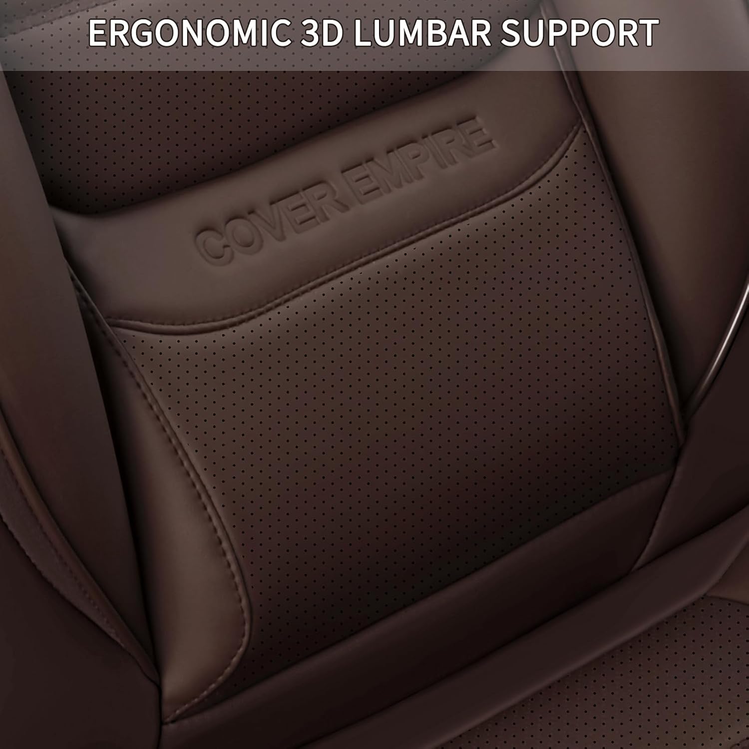 Thumbnail 4 de COVER EMPIRE Brown Full 5‑Seat Car Seat Covers