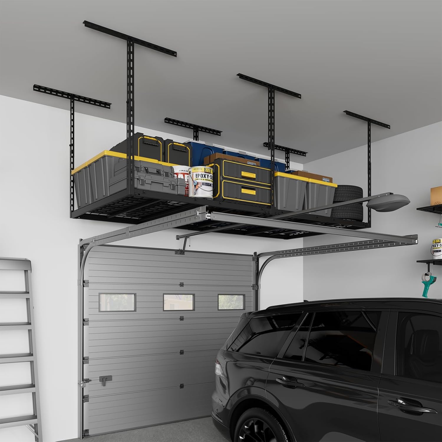 Thumbnail 5 de Jusgym 3x6FT Overhead Garage Rack 450 lbs ๐