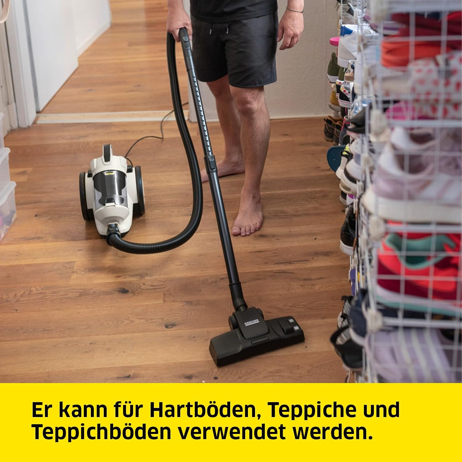Detalle de KÄRCHER VC 3 Staubsauger – beutellos, HEPA 13, für Allergiker geeignet