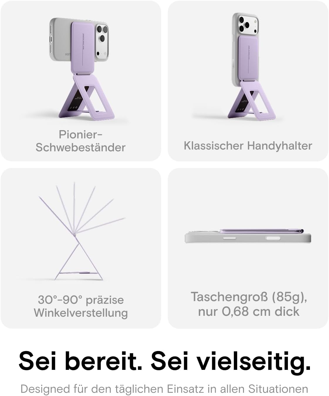 Thumbnail 2 de MOFT Stativ für iPhone Serie 12–17: Tragbares 3-Modi Stativ mit Origami-Design und magnetischen Funktionen
