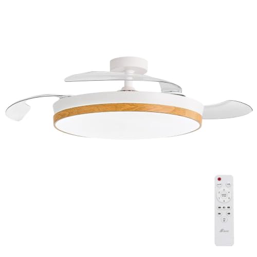 3NOD CONCEPT NATURE: Ventilador de Techo con Luz en acabado madera